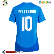 Ženske Nogometnih dresov Italija Lorenzo Pellegrini #10 Domači EP 2024 Kratki rokavi